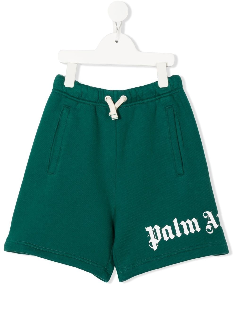 Palm Angels Kids logo-print sweat shorts - Green von Palm Angels Kids