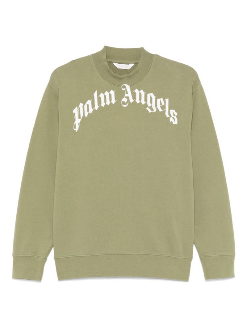 Palm Angels Kids logo-print sweatshirt - Green von Palm Angels Kids