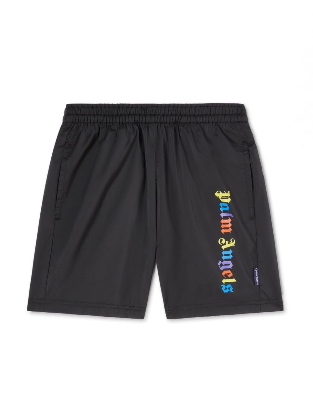 Palm Angels Kids logo-print swim shorts - Black von Palm Angels Kids