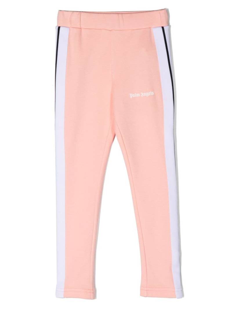 Palm Angels Kids logo-print track leggings - Pink von Palm Angels Kids