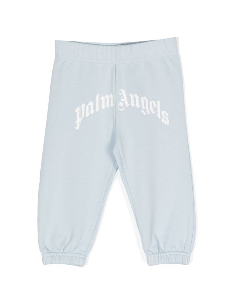 Palm Angels Kids logo-print track trousers - Blue von Palm Angels Kids