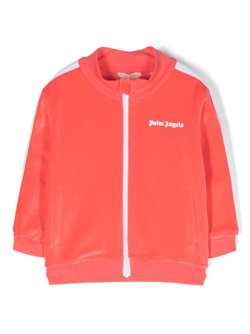 Palm Angels Kids logo-print zip-fastening jacket - Orange von Palm Angels Kids