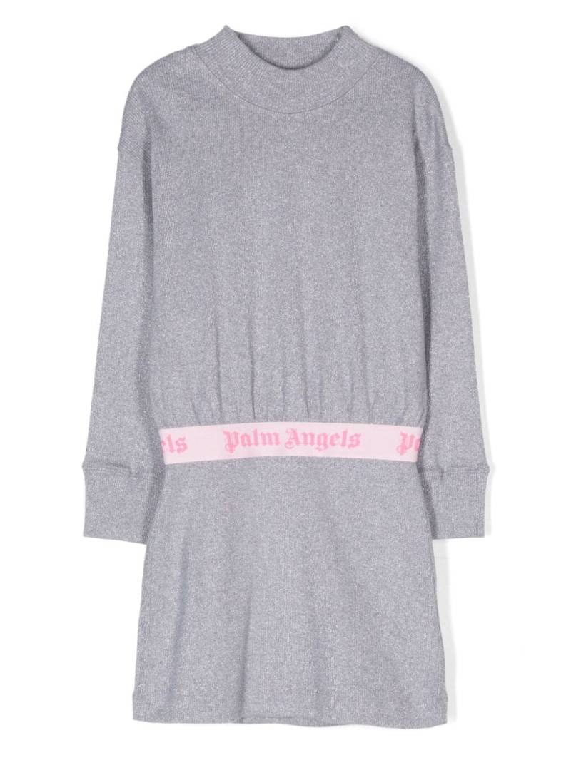 Palm Angels Kids logo-waistband dress - Silver von Palm Angels Kids