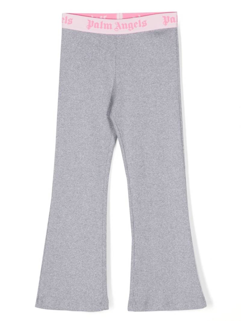 Palm Angels Kids logo-waistband trousers - Silver von Palm Angels Kids