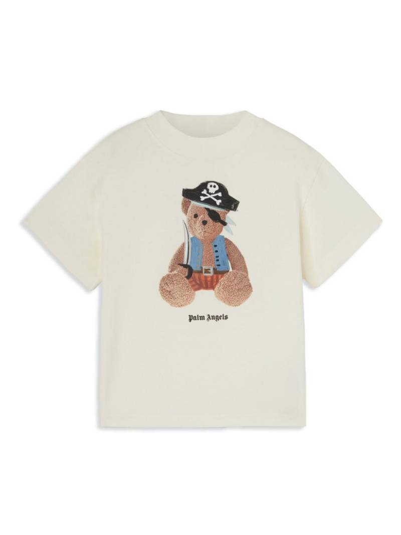 Palm Angels Kids pirate bear-print t-shirt - White von Palm Angels Kids