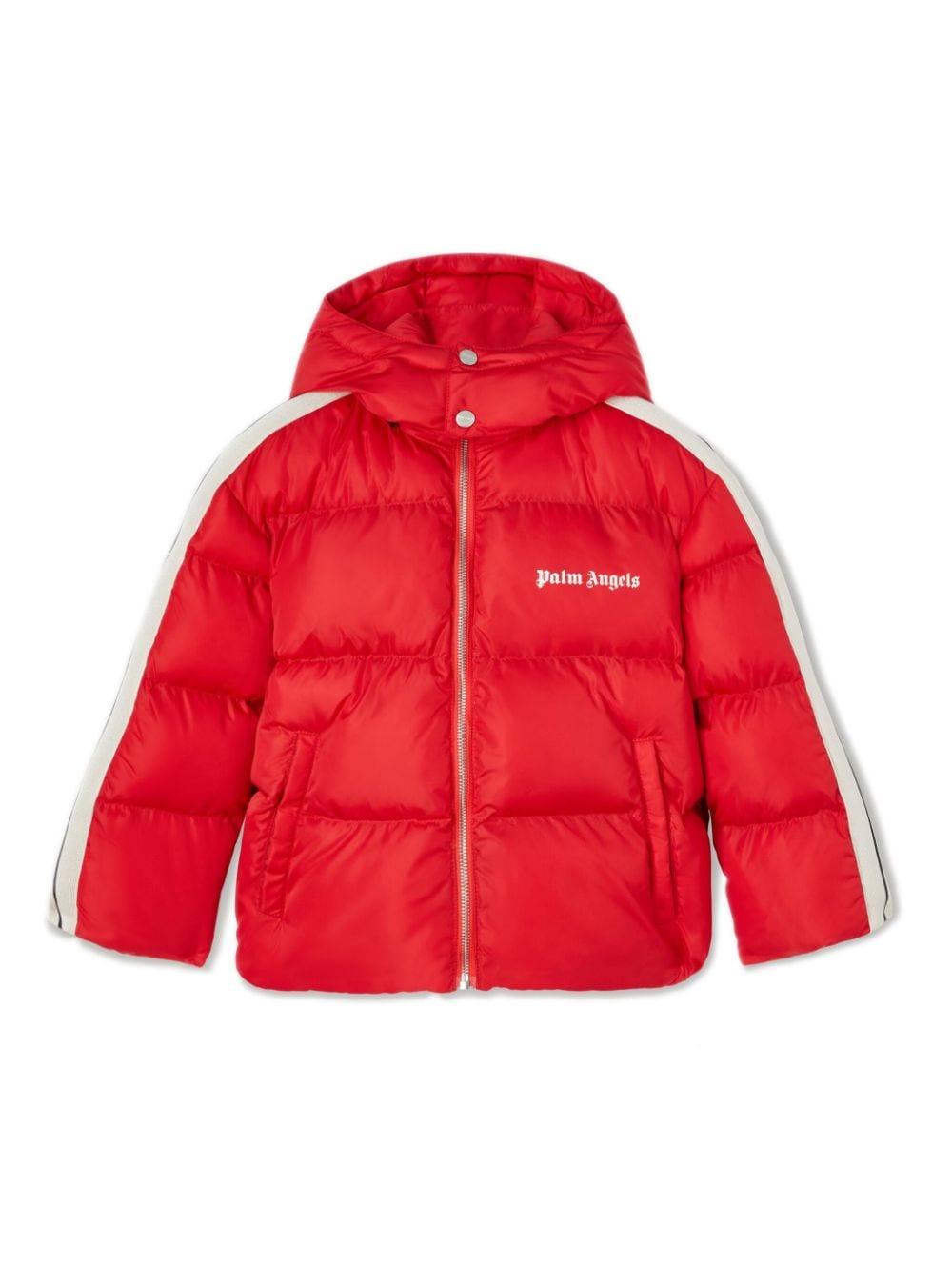 Palm Angels Kids quilted hooded puffer jacket - Red von Palm Angels Kids