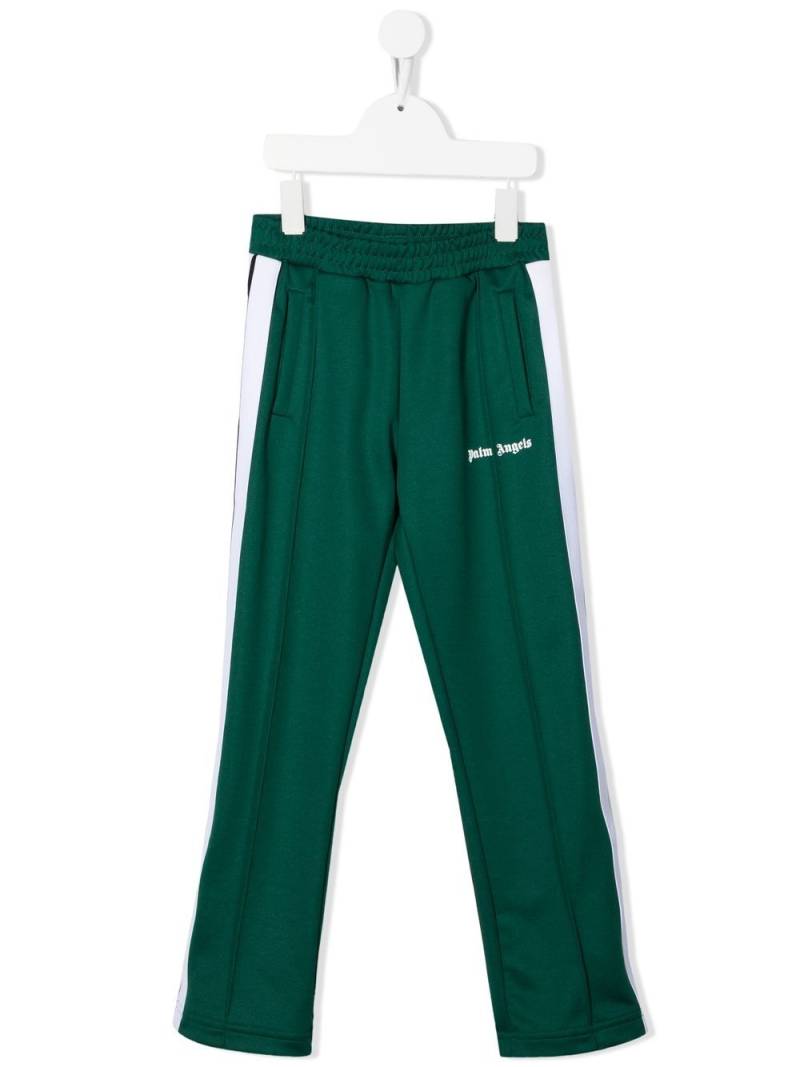 Palm Angels Kids side-stripe logo track pants - Green von Palm Angels Kids