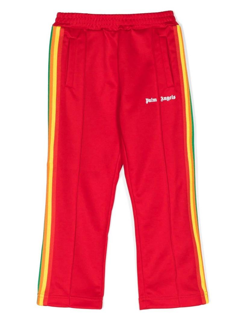 Palm Angels Kids side-stripe logo track pants - Red von Palm Angels Kids