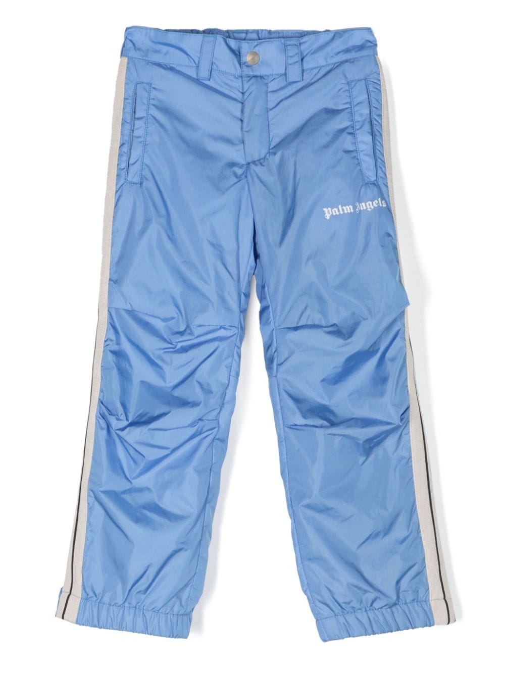 Palm Angels Kids stripe-detail straight-leg trousers - Blue von Palm Angels Kids