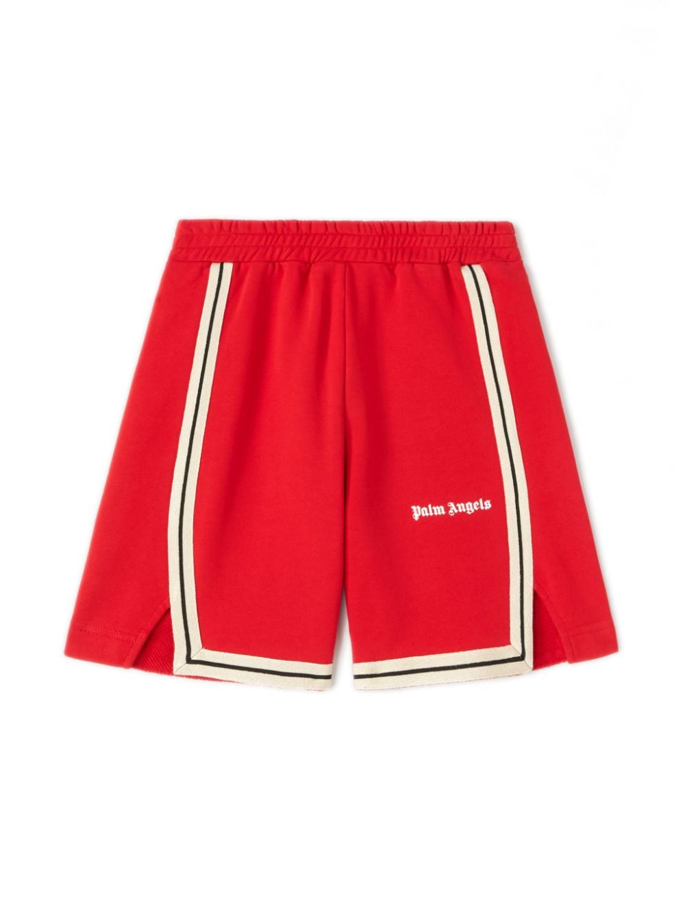 Palm Angels Kids striped-trimmed cotton track shorts - Red von Palm Angels Kids