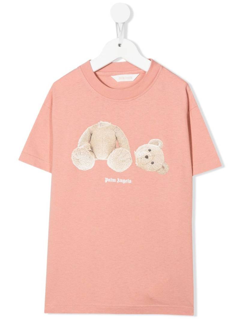 Palm Angels Kids teddy-bear cotton T-shirt - Pink von Palm Angels Kids