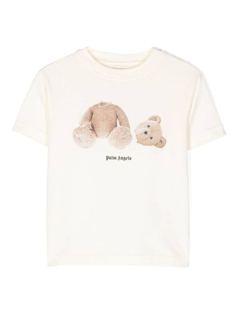 Palm Angels Kids teddy bear-print T-shirt - White von Palm Angels Kids