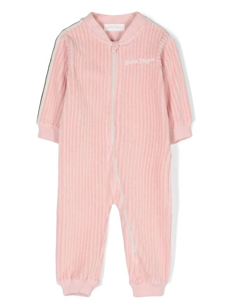 Palm Angels Kids velour romper - Pink von Palm Angels Kids