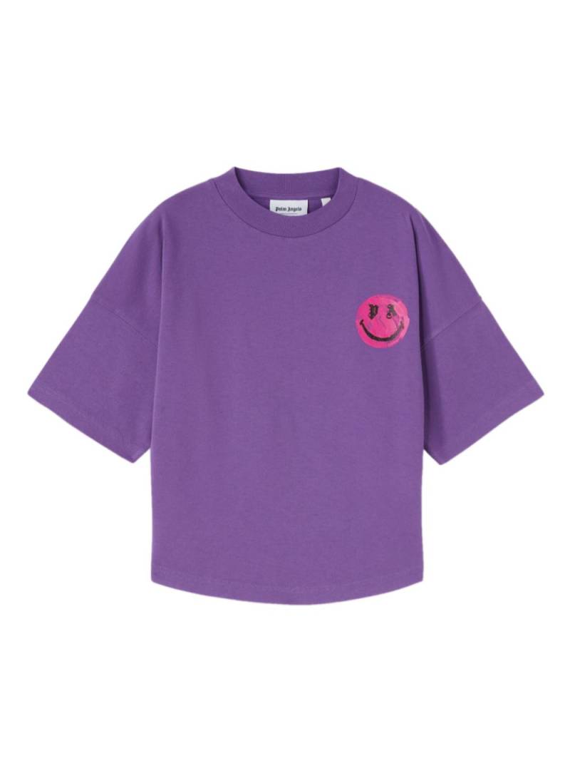 Palm Angels Kids x Smiley cotton T-shirt - Purple von Palm Angels Kids