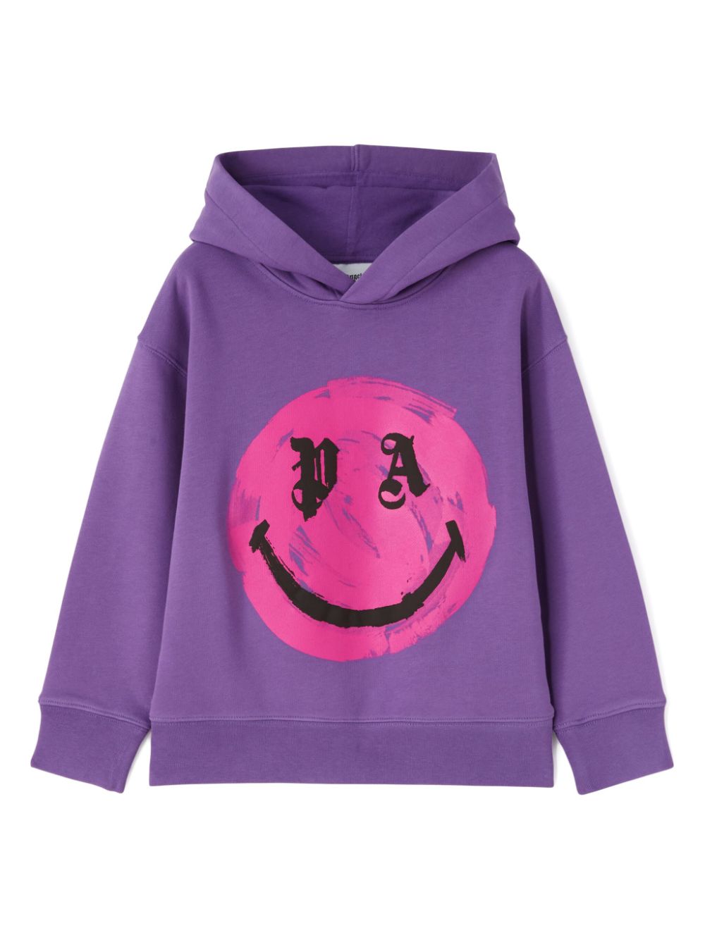 Palm Angels Kids x Smiley cotton hoodie - Purple von Palm Angels Kids