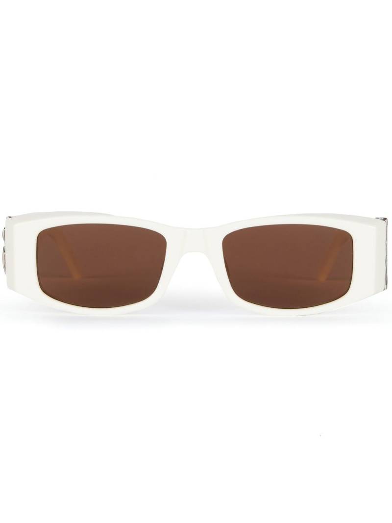 Palm Angels Eyewear Angel rectangle-frame sunglasses - White von Palm Angels Eyewear