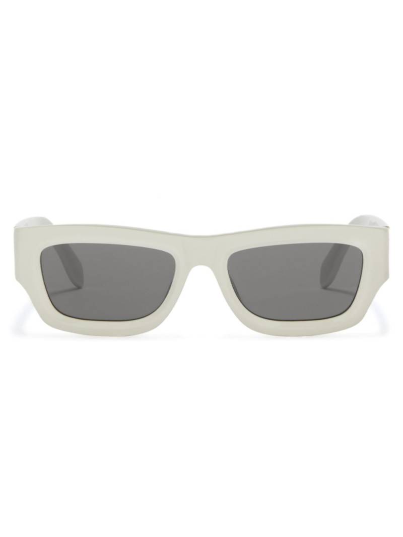 Palm Angels Eyewear Auberry rectangle-frame sunglasses - White von Palm Angels Eyewear