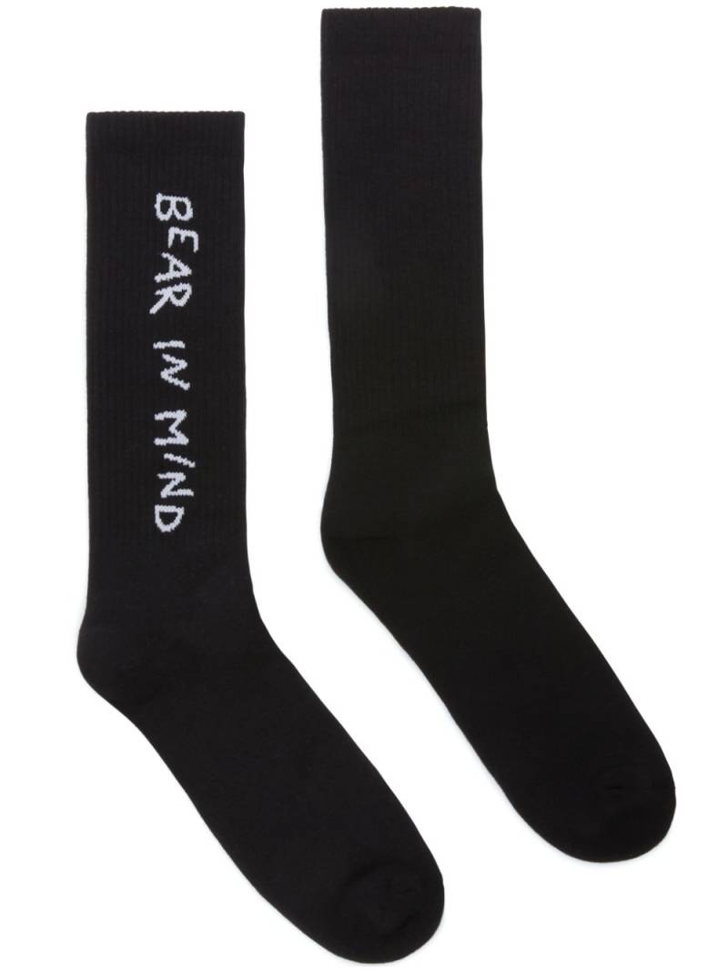 Palm Angels Bear In Mind socks - Black von Palm Angels