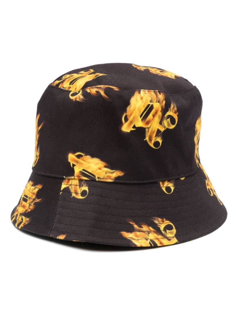 Palm Angels Burning Monogram bucket hat - Black von Palm Angels