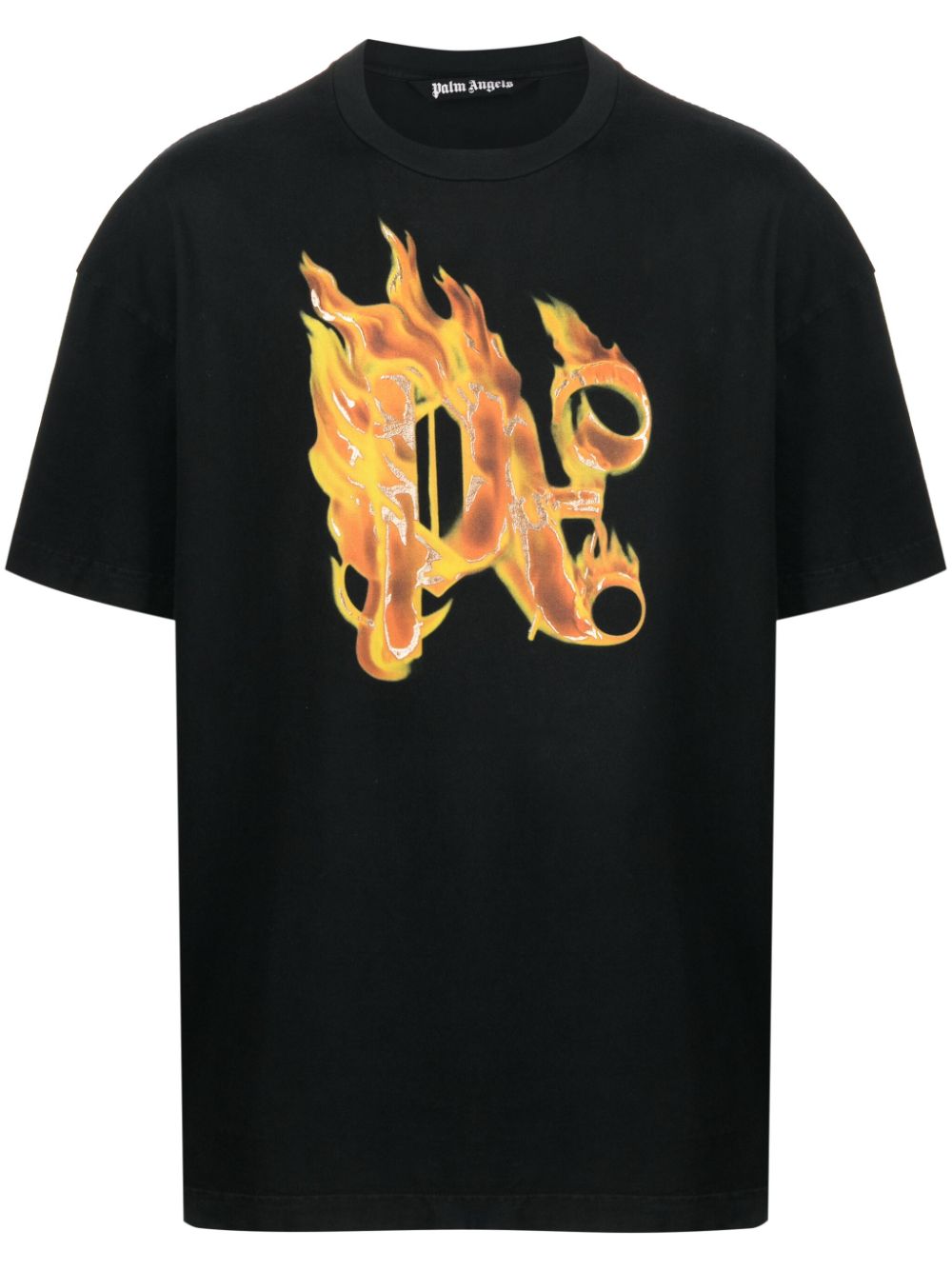 Palm Angels Burning monogram-print T-shirt - Black von Palm Angels