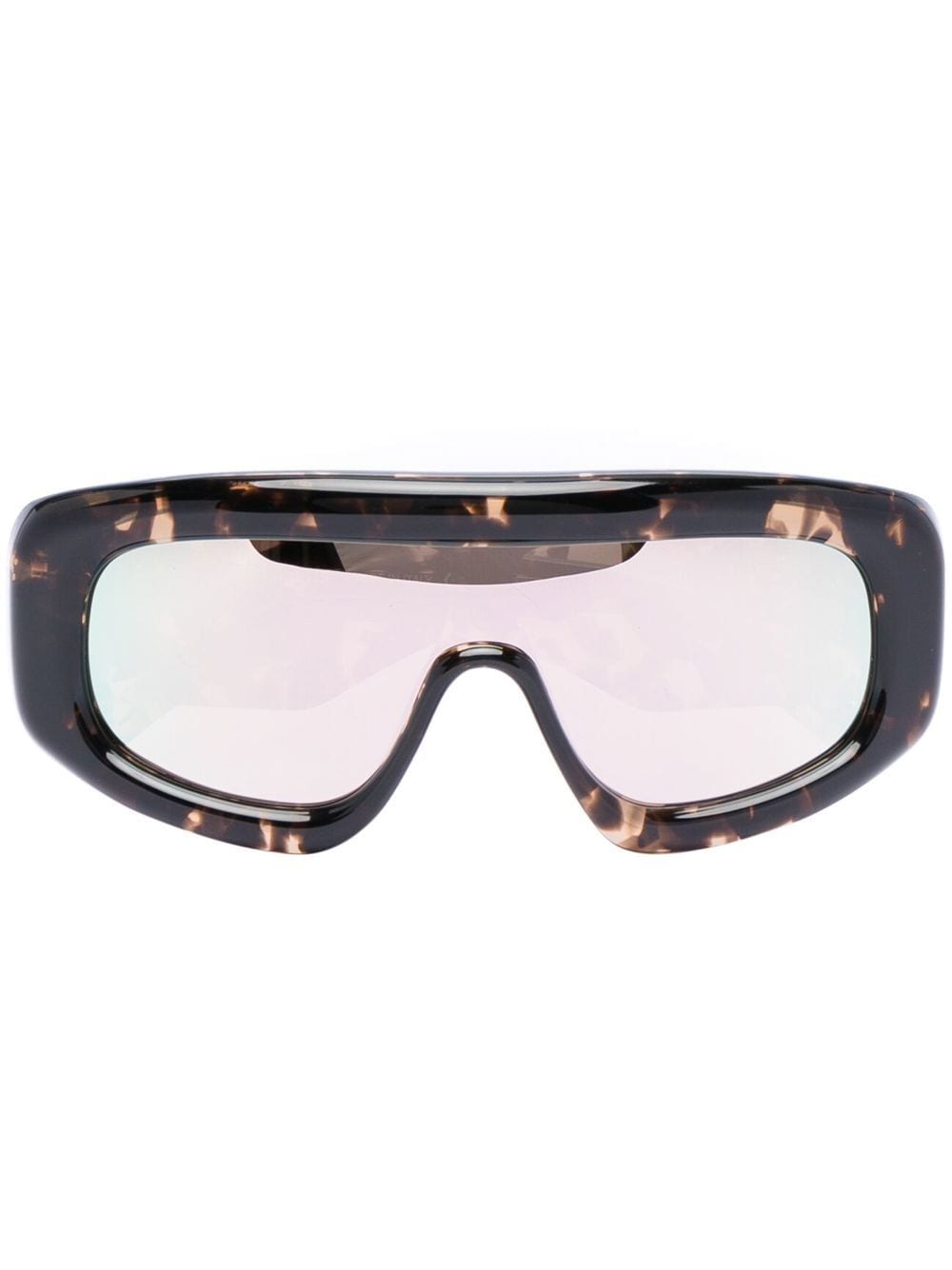 Palm Angels Eyewear Carmel mask-frame sunglasses - Brown von Palm Angels Eyewear