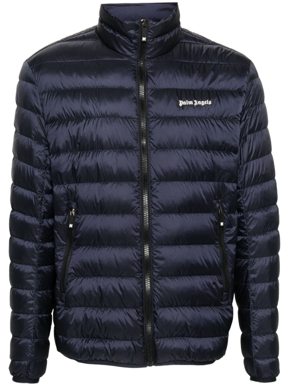 Palm Angels logo-print down jacket - Blue von Palm Angels