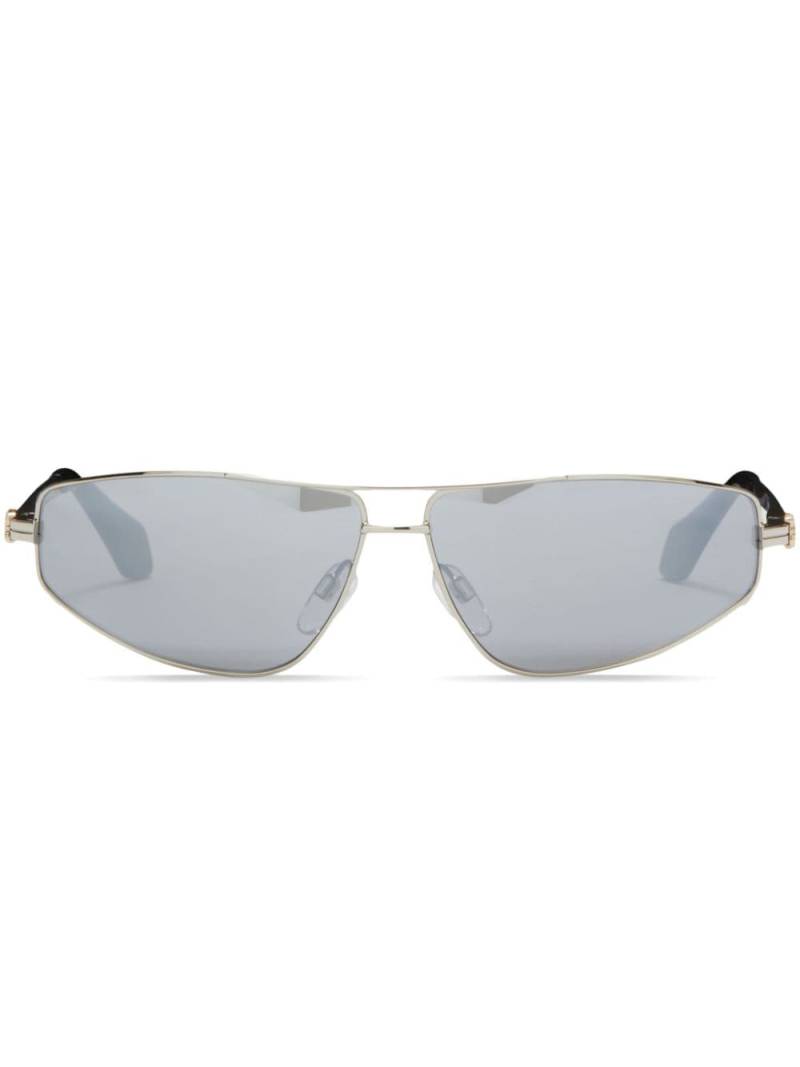 Palm Angels Eyewear Clavey rectangle-frame sunglasses - Silver von Palm Angels Eyewear