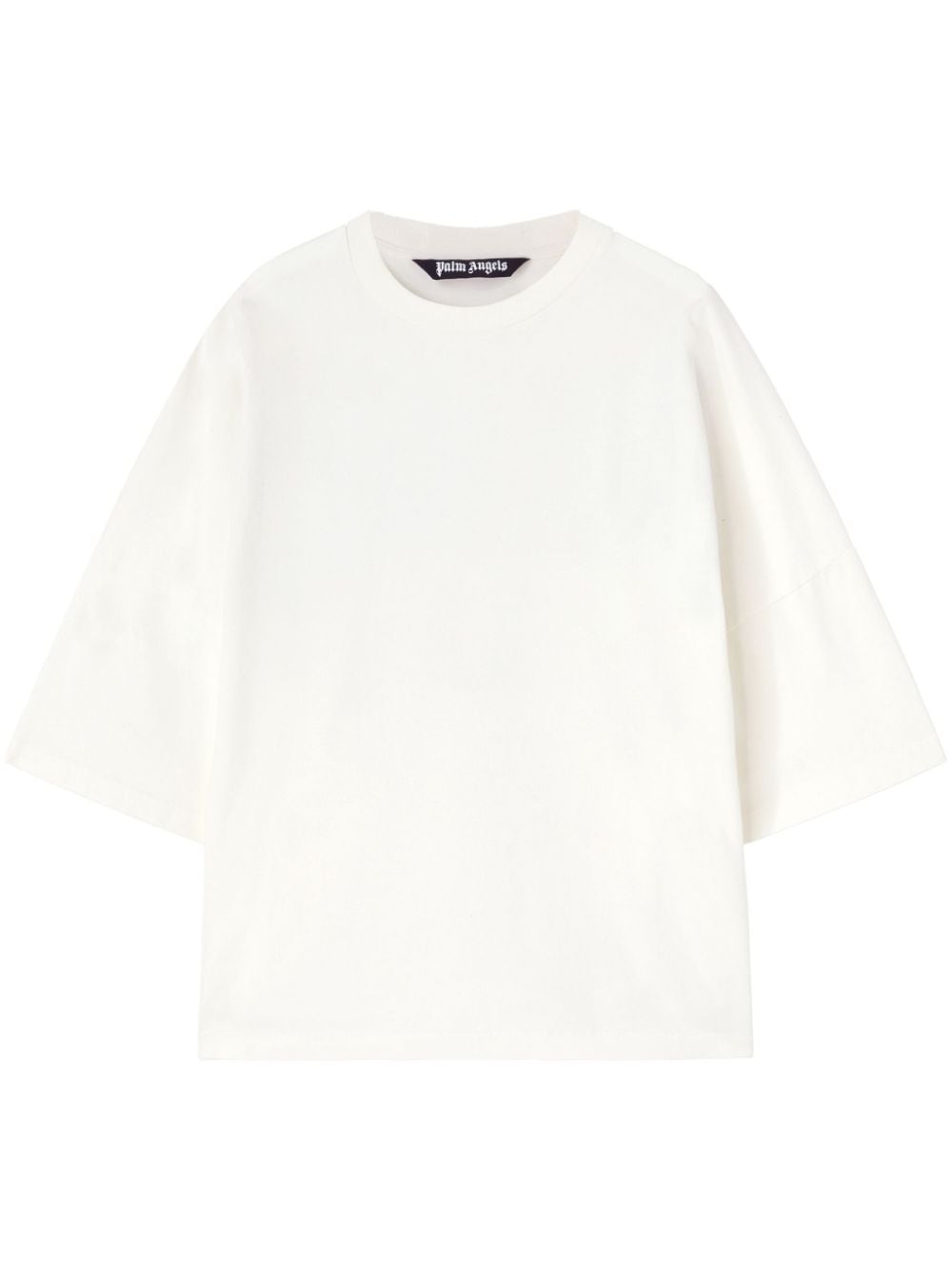 Palm Angels College drop-shoulder cotton T-shirt - White von Palm Angels