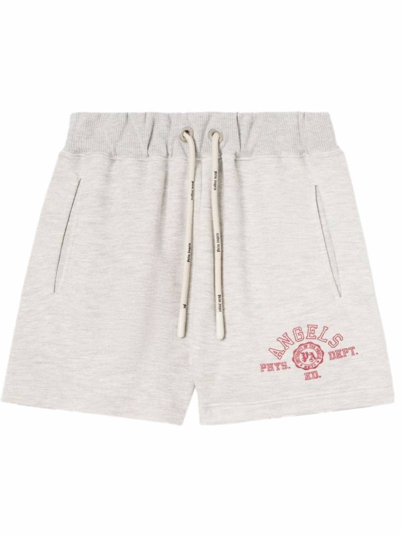 Palm Angels College logo-print track shorts - Grey von Palm Angels