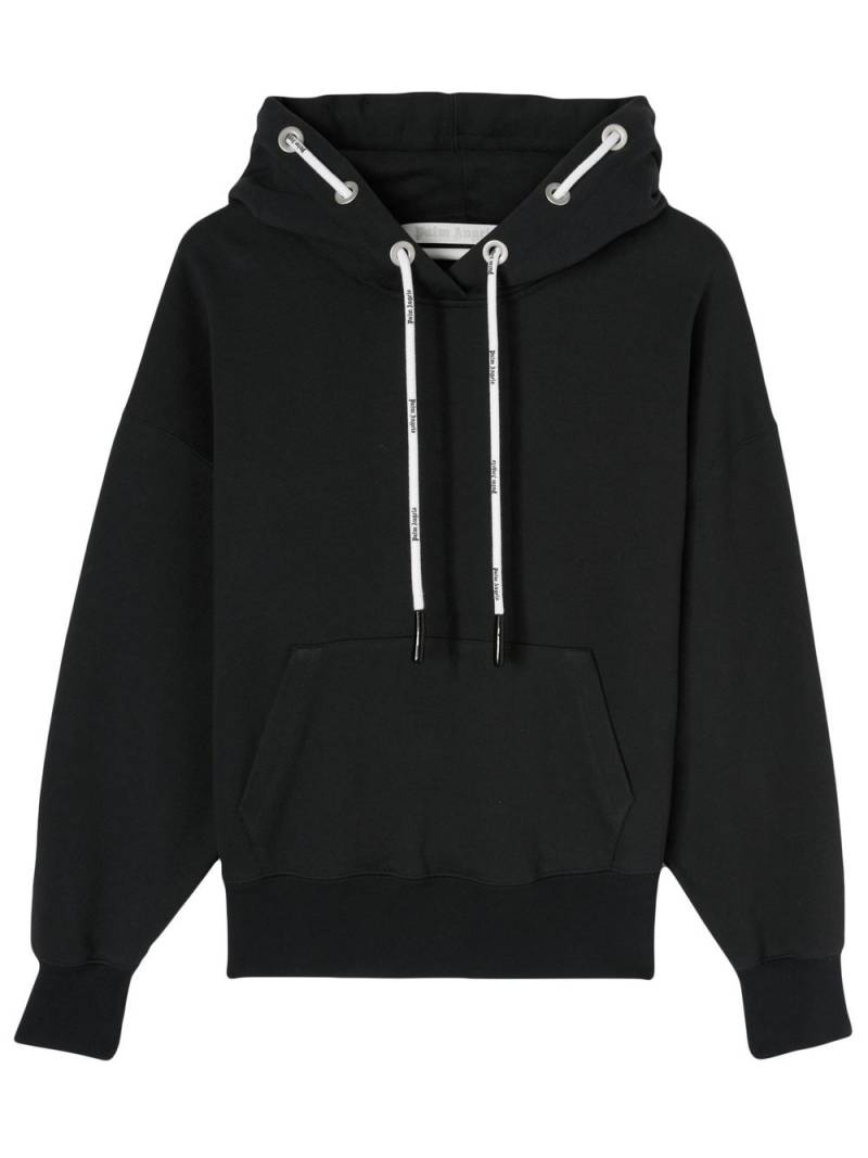 Palm Angels Cord drawstring hoodie - Black von Palm Angels