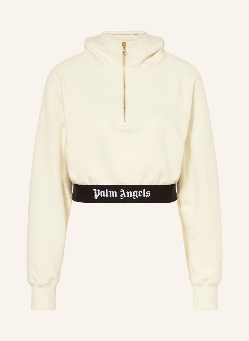 Palm Angels Cropped-Hoodie weiss von Palm Angels