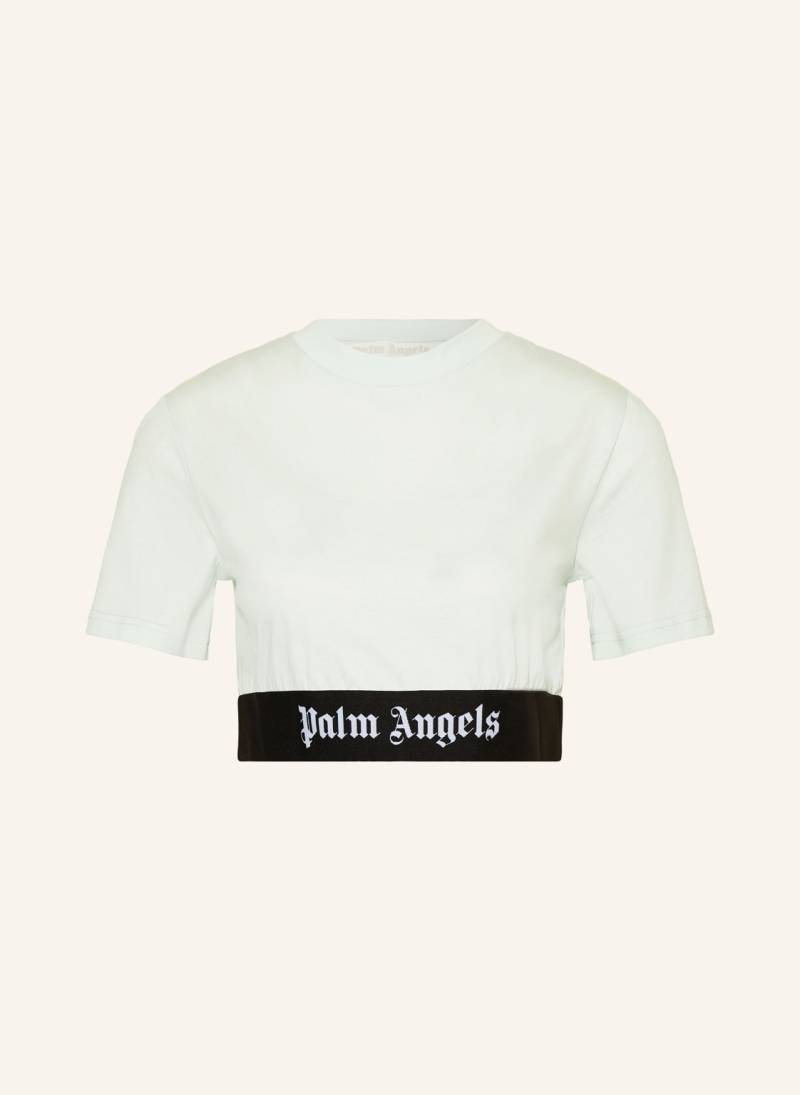 Palm Angels Cropped-Shirt weiss von Palm Angels