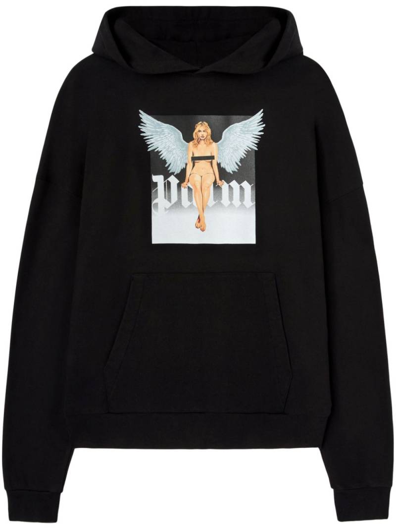 Palm Angels Crystal Pin-Up hoodie - Black von Palm Angels