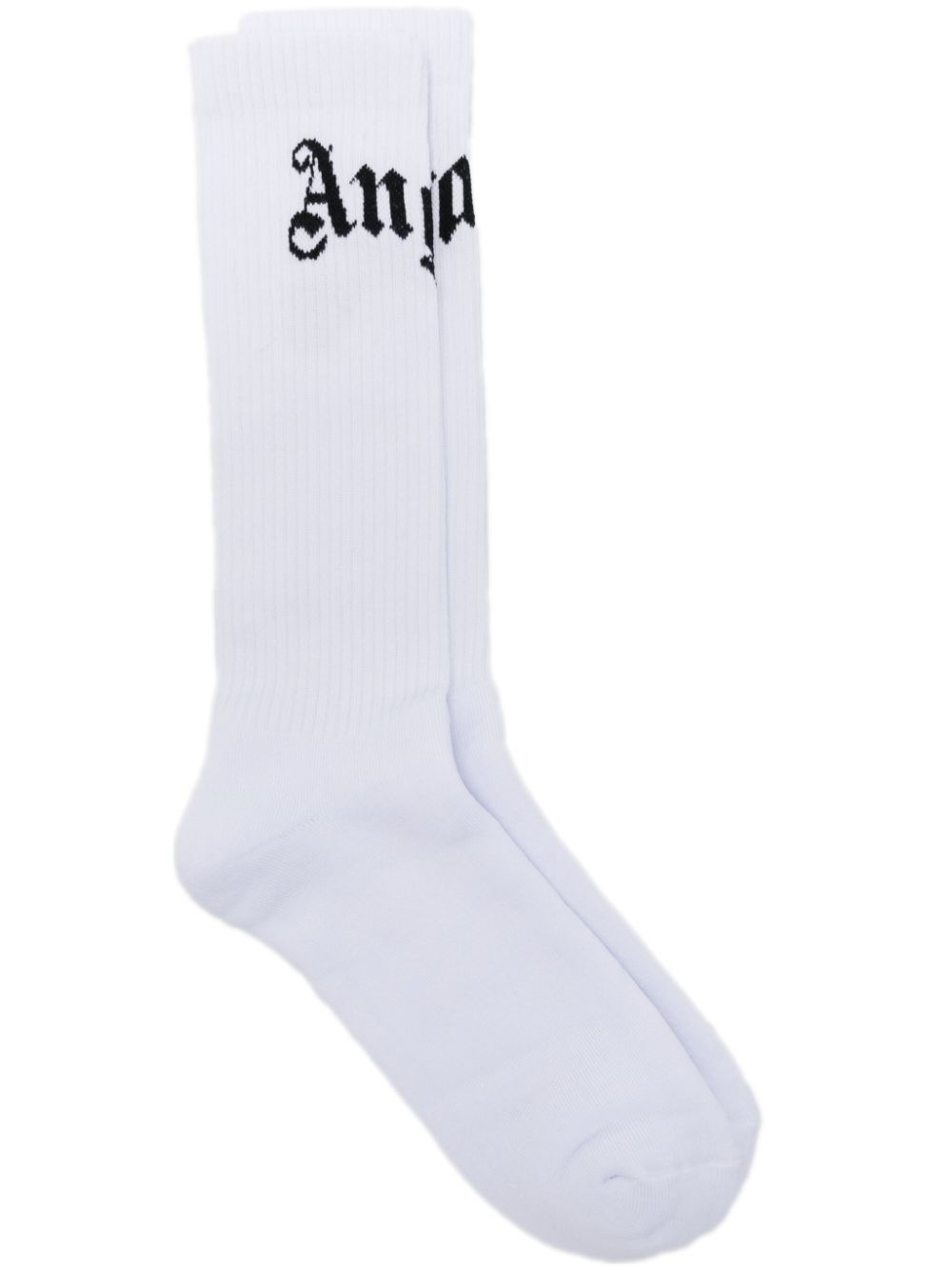 Palm Angels Curved Logo socks - White von Palm Angels