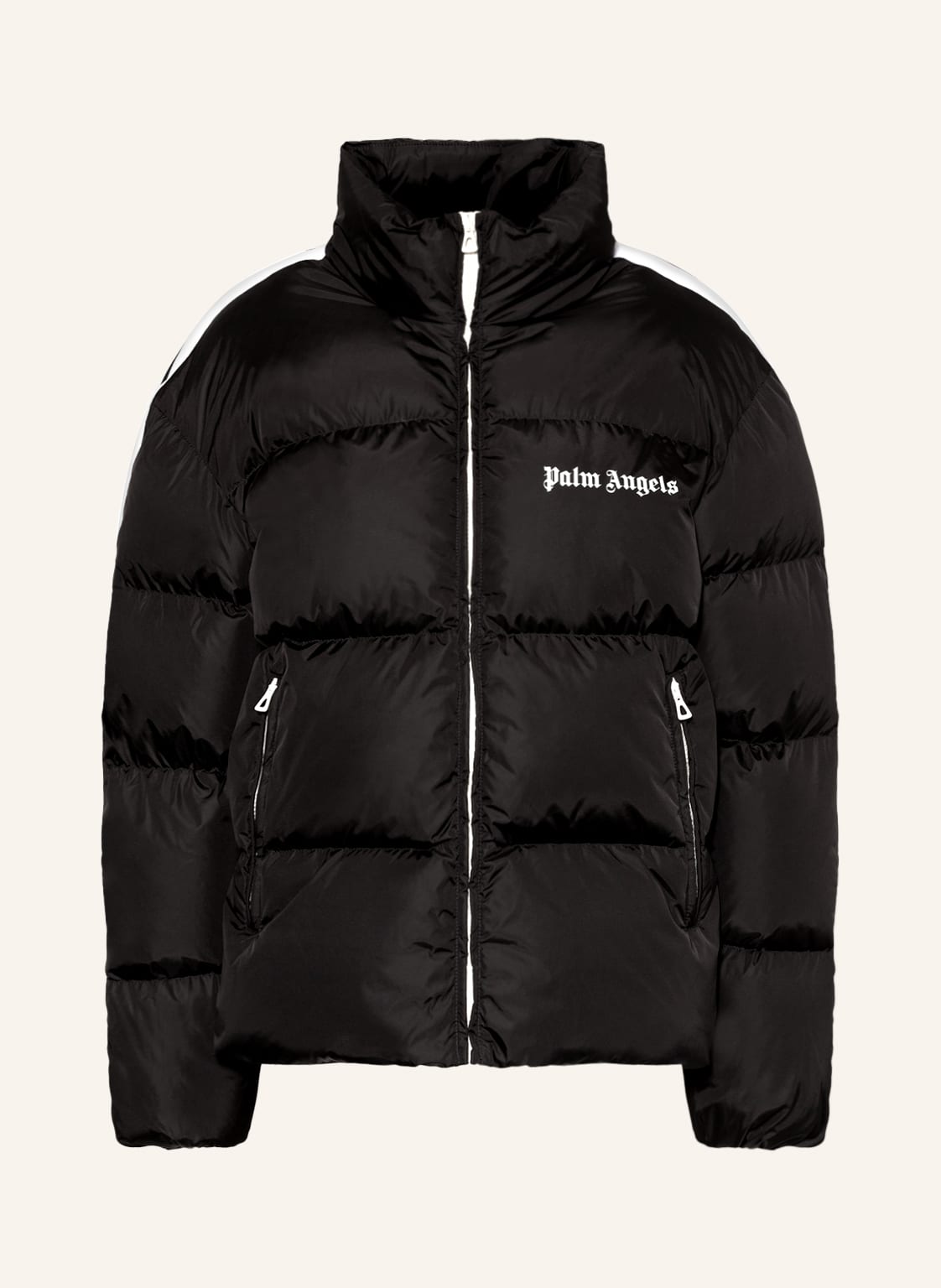 Palm Angels Daunenjacke Mit Galonstreifen schwarz von Palm Angels