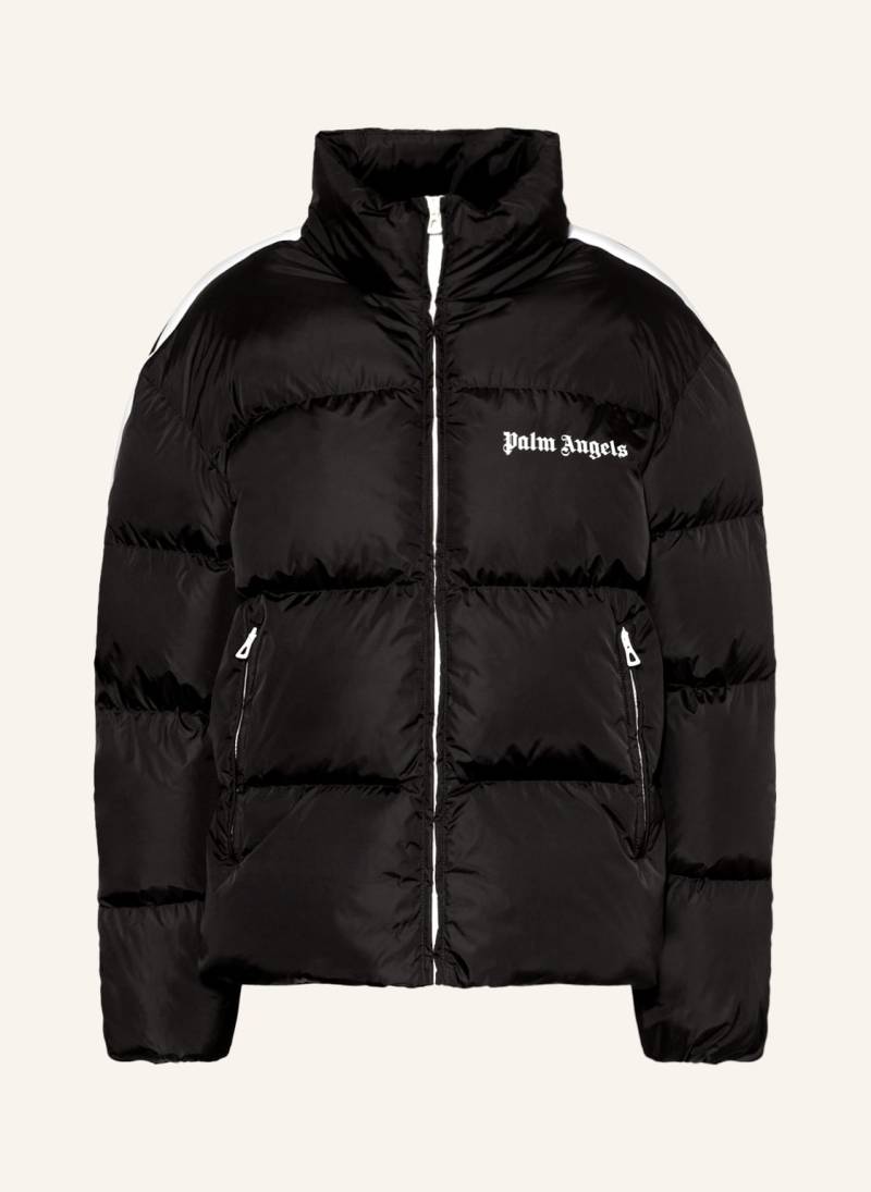 Palm Angels Daunenjacke Mit Galonstreifen schwarz von Palm Angels