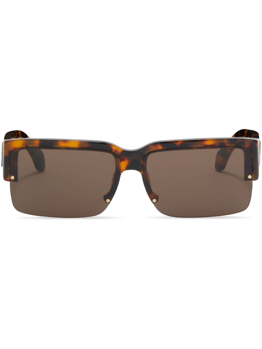 Palm Angels Eyewear Drain rectangle-frame sunglasses - Brown