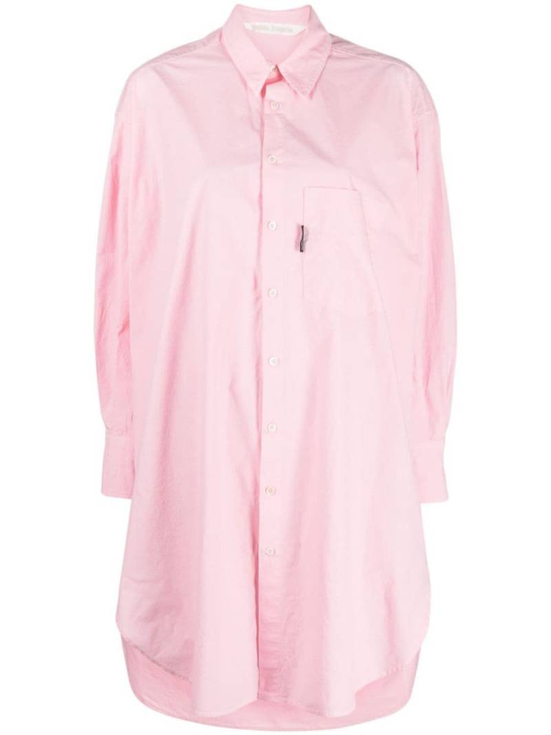 Palm Angels long-sleeve shirt dress - Pink von Palm Angels