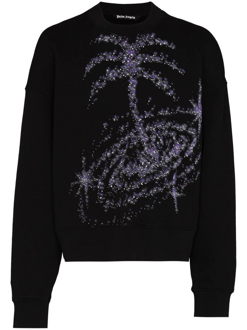 Palm Angels Galaxy glittered jumper - Black von Palm Angels