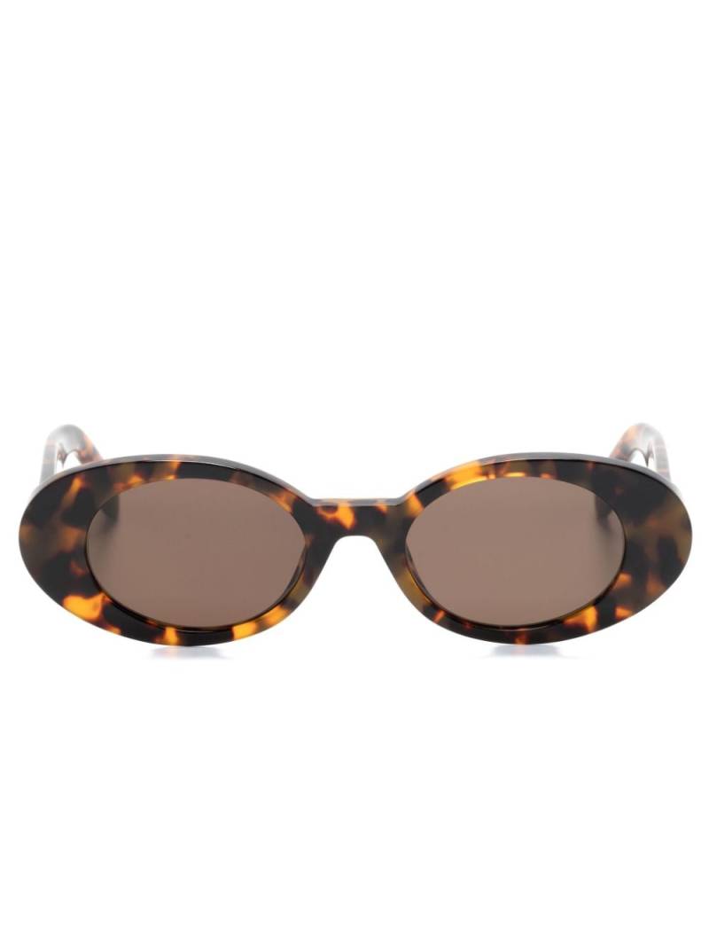 Palm Angels Eyewear Gilroy oval-frame sunglasses - Brown von Palm Angels Eyewear