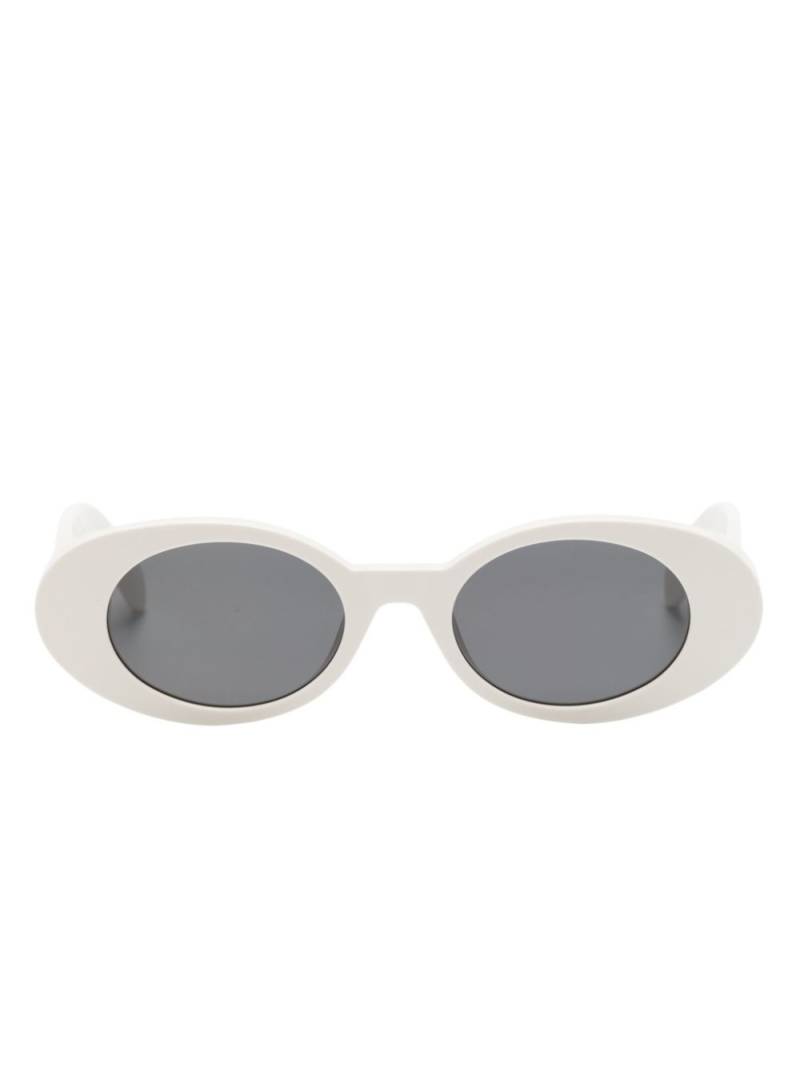 Palm Angels Eyewear Gilroy oval-frame sunglasses - White von Palm Angels Eyewear