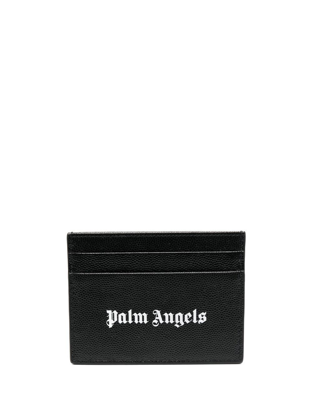 Palm Angels Gothic logo-print cardholder - Black von Palm Angels