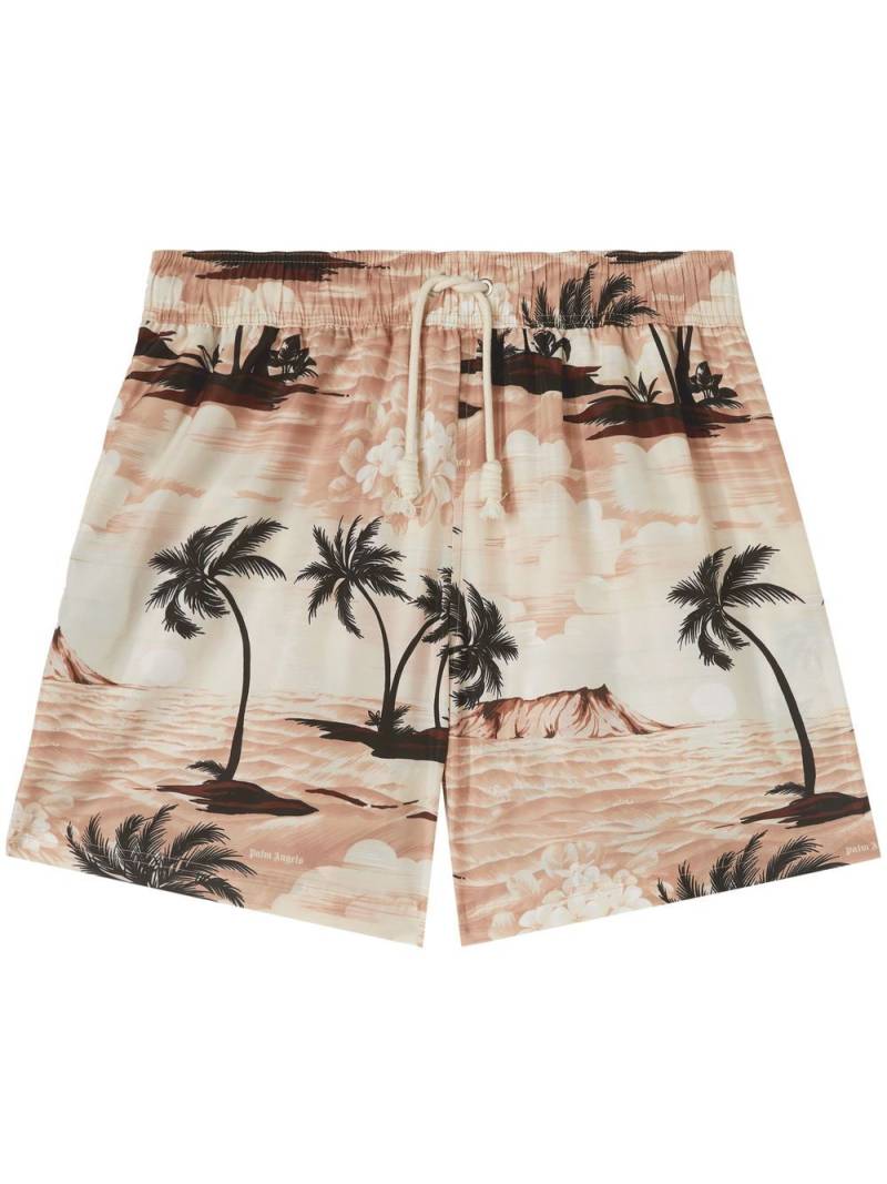 Palm Angels Dream drawstring swim shorts - Neutrals von Palm Angels