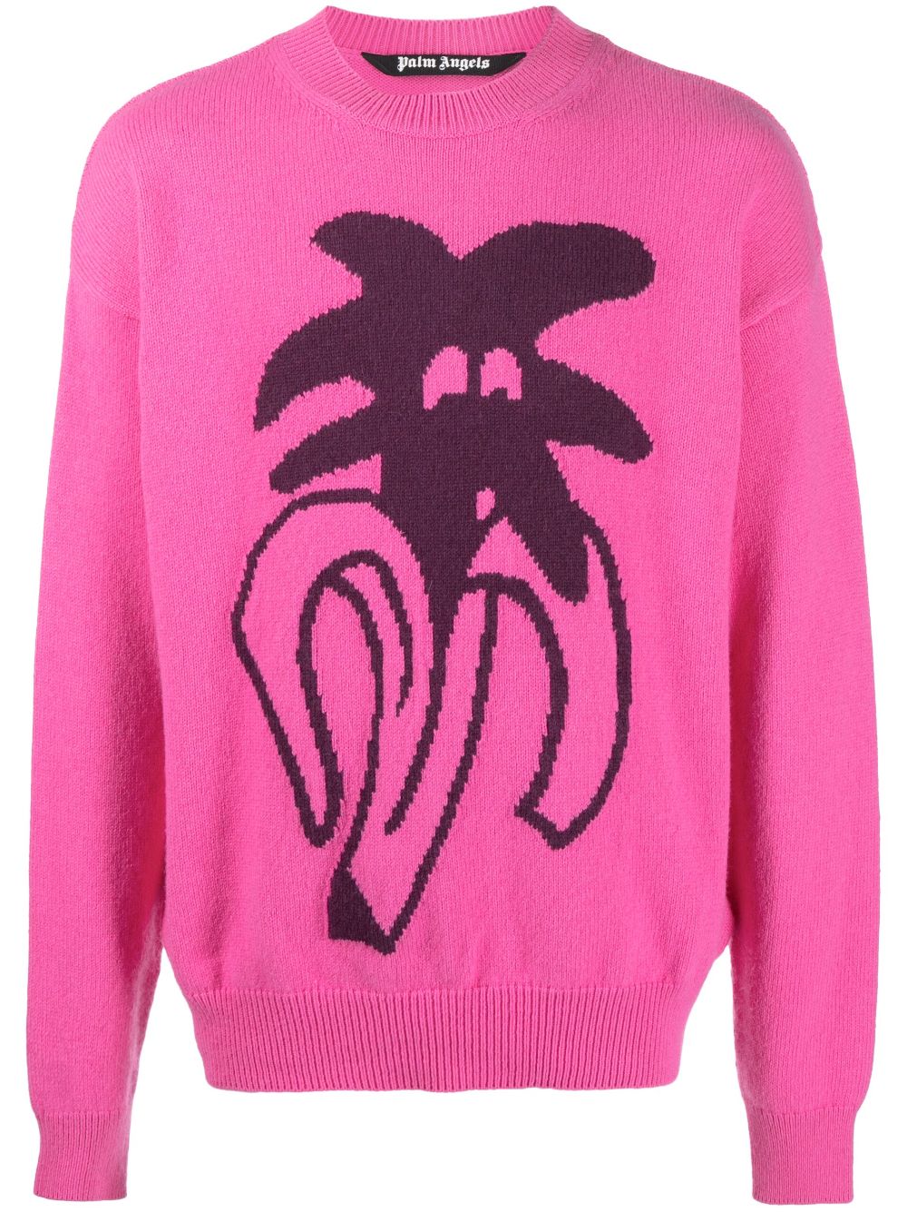 Palm Angels Jimmy intarsia-knit jumper - Pink von Palm Angels