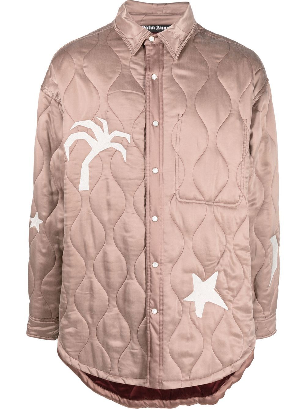 Palm Angels Life Is Palm quilted jacket - Neutrals von Palm Angels