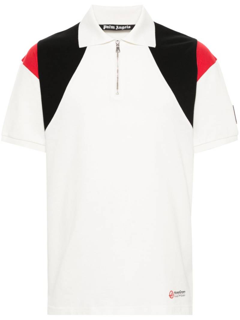 Palm Angels Moneygram Haas F1 polo shirt - White von Palm Angels