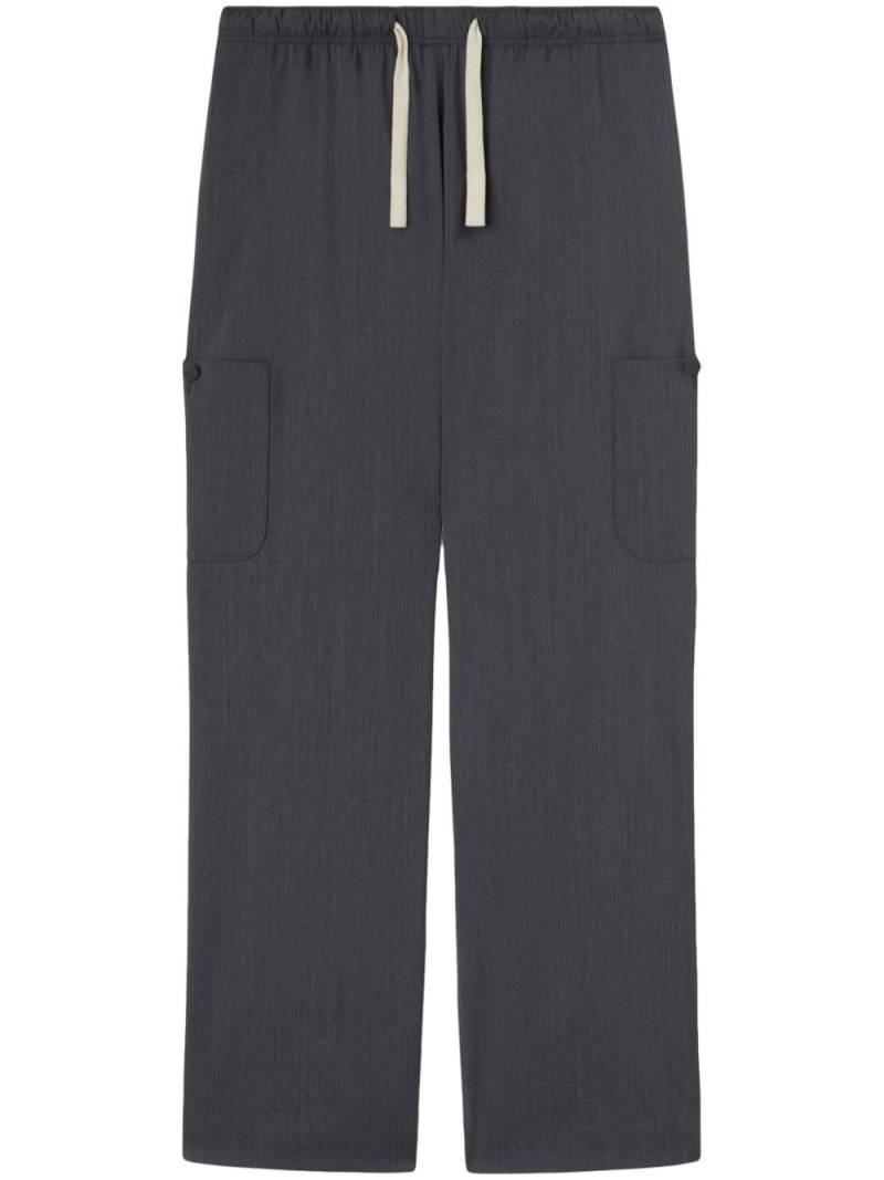 Palm Angels Monogram drawstring-waist trousers - Grey von Palm Angels