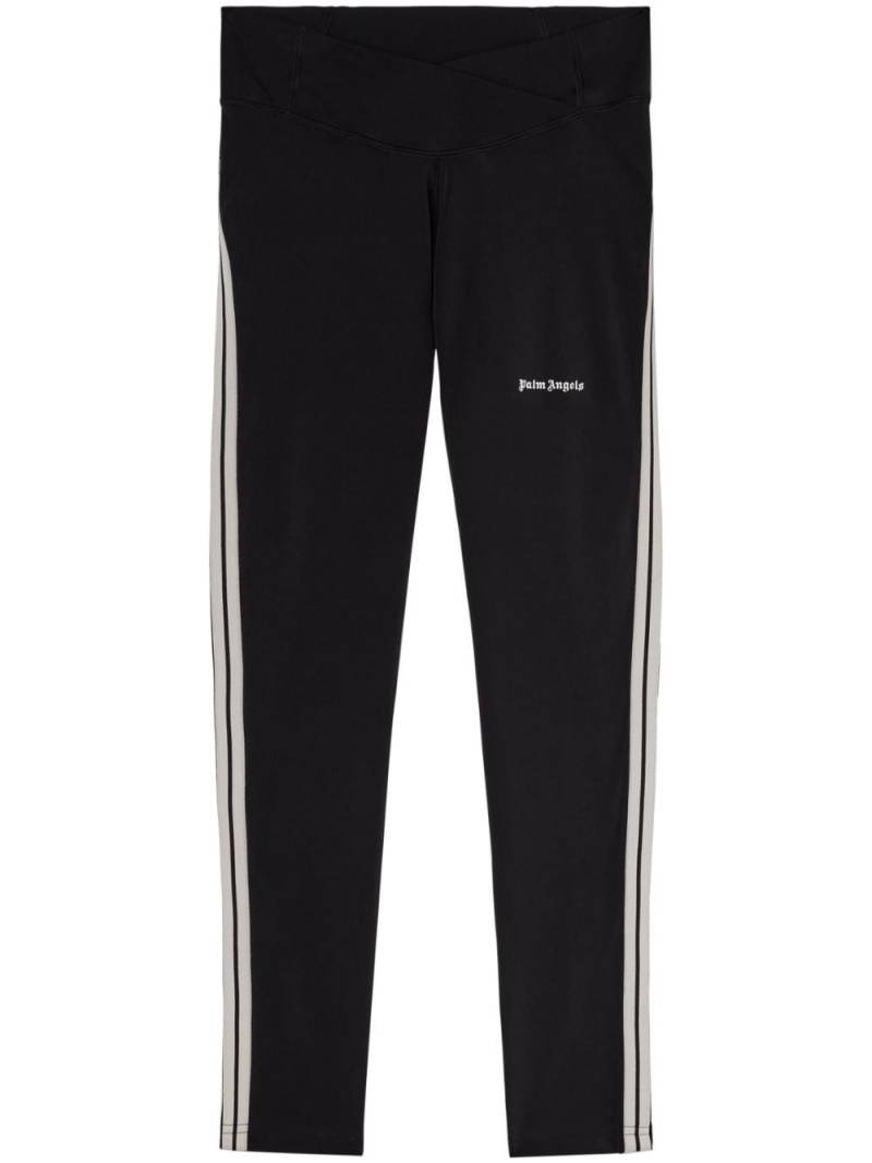 Palm Angels logo-print long leggings - Black von Palm Angels