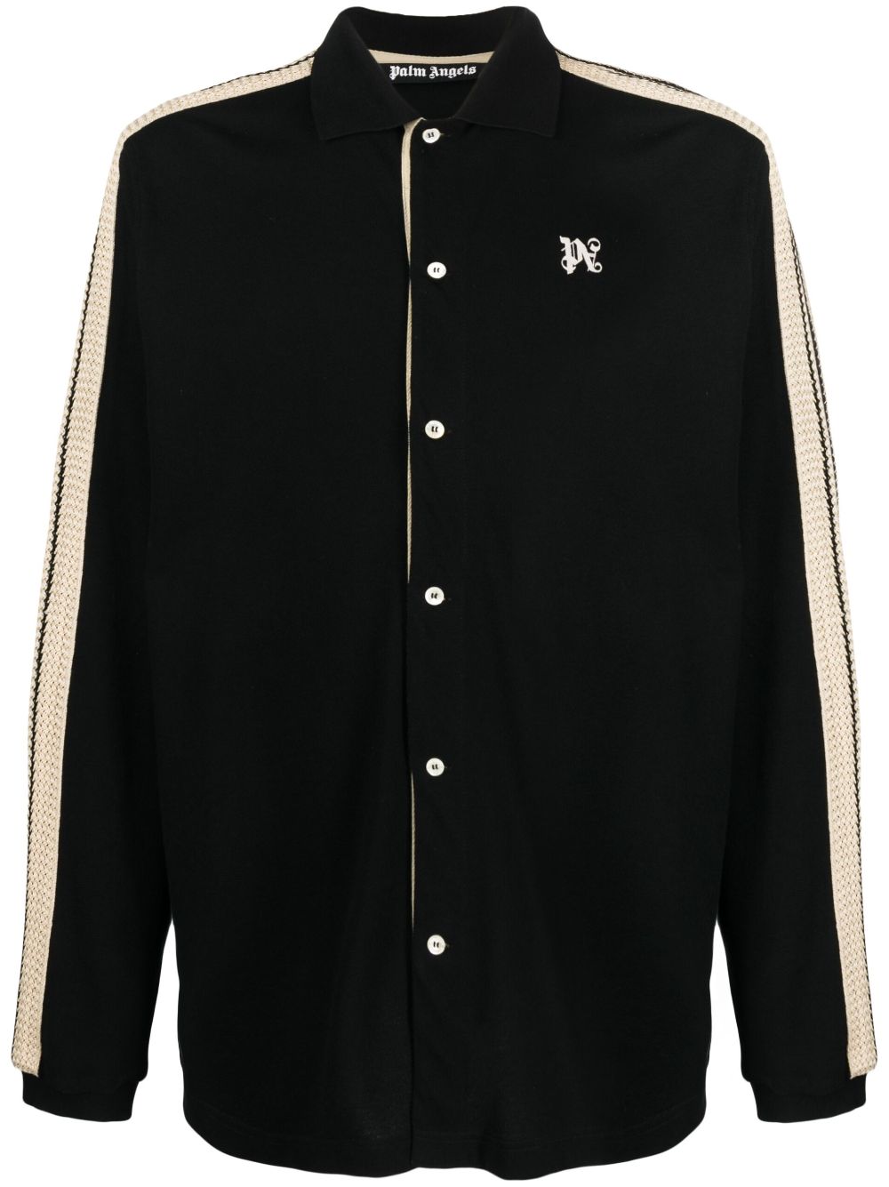 Palm Angels PA Monogram cotton shirt - Black von Palm Angels