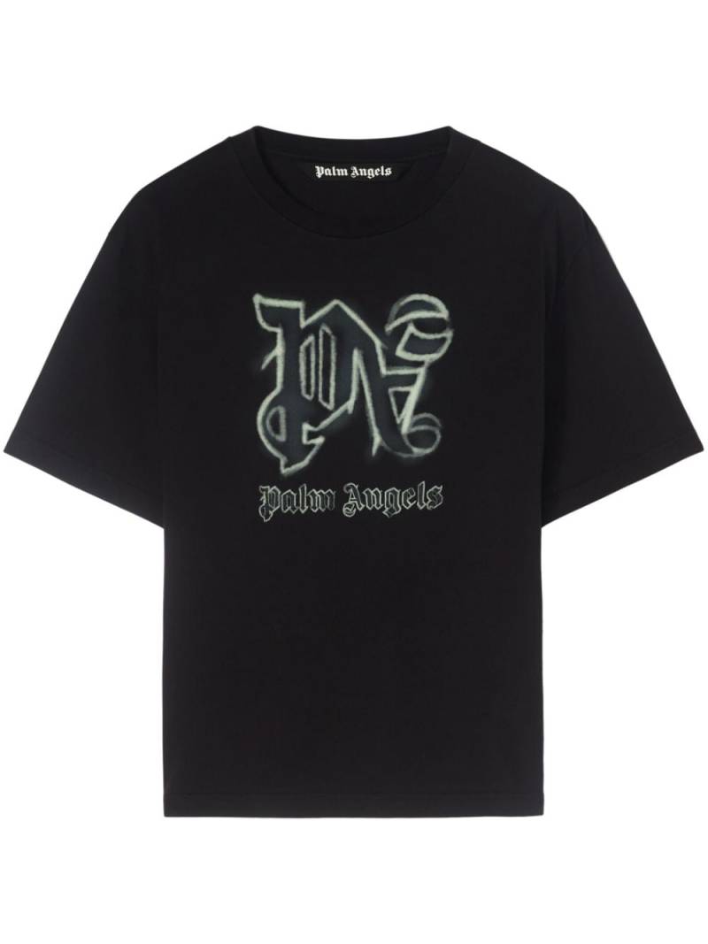 Palm Angels Hyper monogram-print T-shirt - Black von Palm Angels